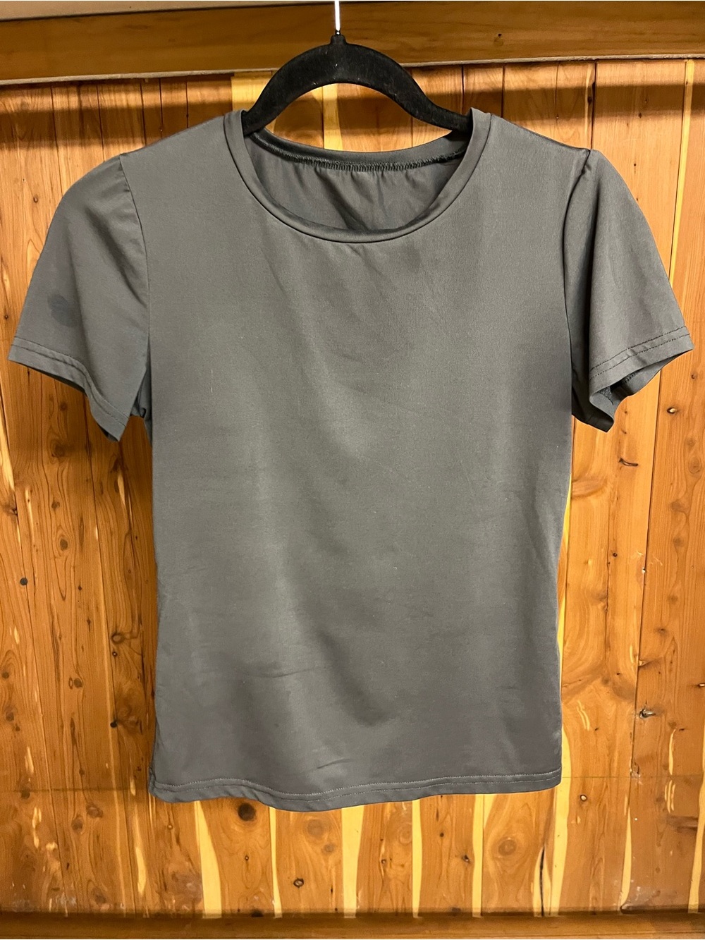 Classic Women’s Short Sleeve Crew Neck Top - Gray